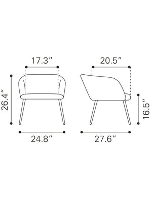 Papillion Accent Chair Yellow