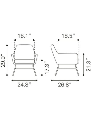 Hans Accent Chair Vintage Gray