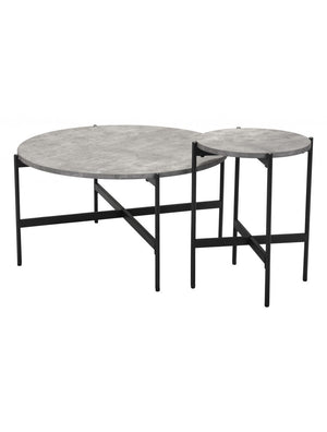 Malo Coffee Table Set Gray & Black