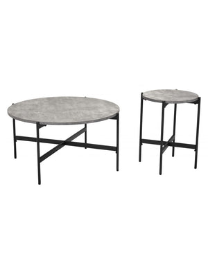 Malo Coffee Table Set Gray & Black