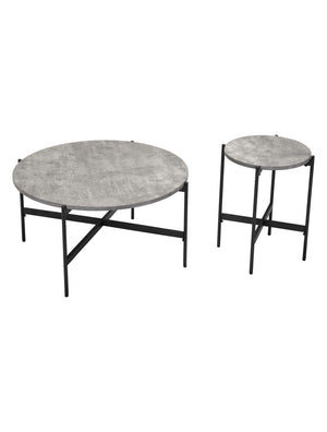 Malo Coffee Table Set Gray & Black