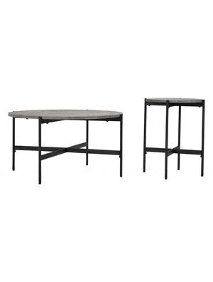 Malo Coffee Table Set Gray & Black