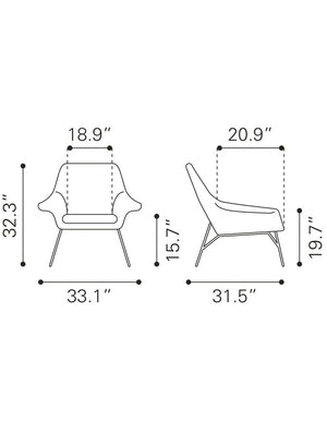 Javier Accent Chair White