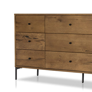 Eaton 9 Drawer Dresser-Amber Oak Resin