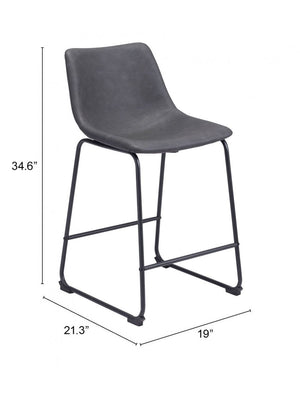 Smart Counter Chair (Set of 2) Charcoal