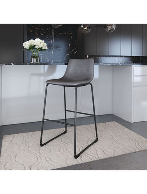 Smart Bar Chair (Set of 2) Charcoal