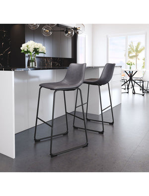 Smart Bar Chair (Set of 2) Charcoal