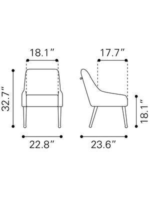 Madelaine Dining Chair Black