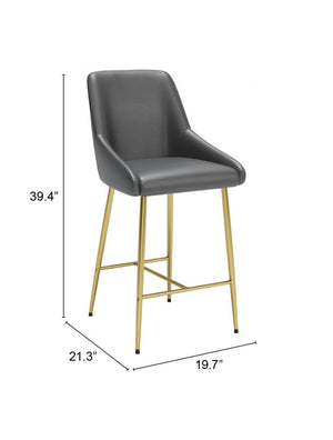 Madelaine Counter Chair Gray