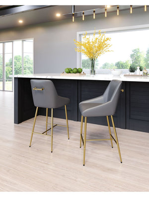 Madelaine Counter Chair Gray