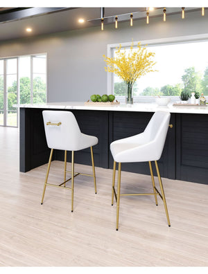 Madelaine Counter Chair White