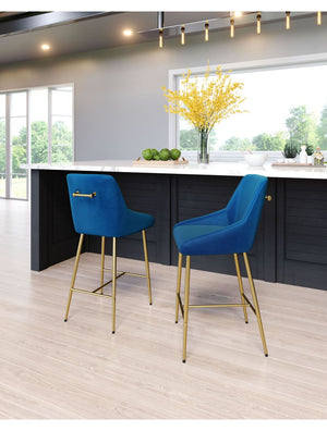 Madelaine Counter Chair Navy