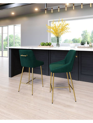 Madelaine Counter Chair Green