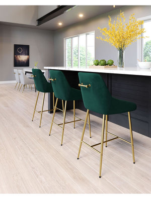 Madelaine Counter Chair Green