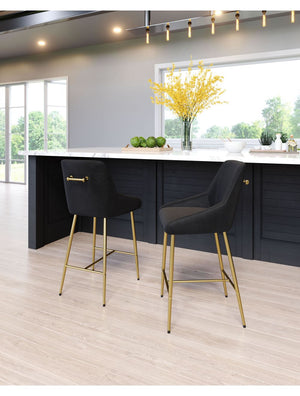 Madelaine Counter Chair Black