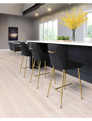 Madelaine Counter Chair Black