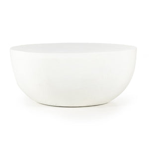 Basil Outdoor Coffee Table-Matte White