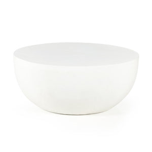 Basil Outdoor Coffee Table-Matte White