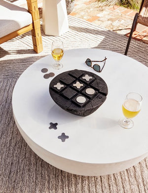Basil Outdoor Coffee Table-Matte White