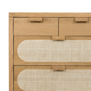 Allegra 8 Drawer Dresser-Natural Cane