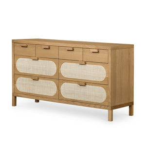 Allegra 8 Drawer Dresser-Natural Cane