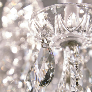 Traditional Crystal 10 Light Hand Cut Crystal Polished Chrome Chandelier