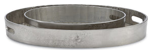 Currey and Company Luca Silver Small, Large Tray