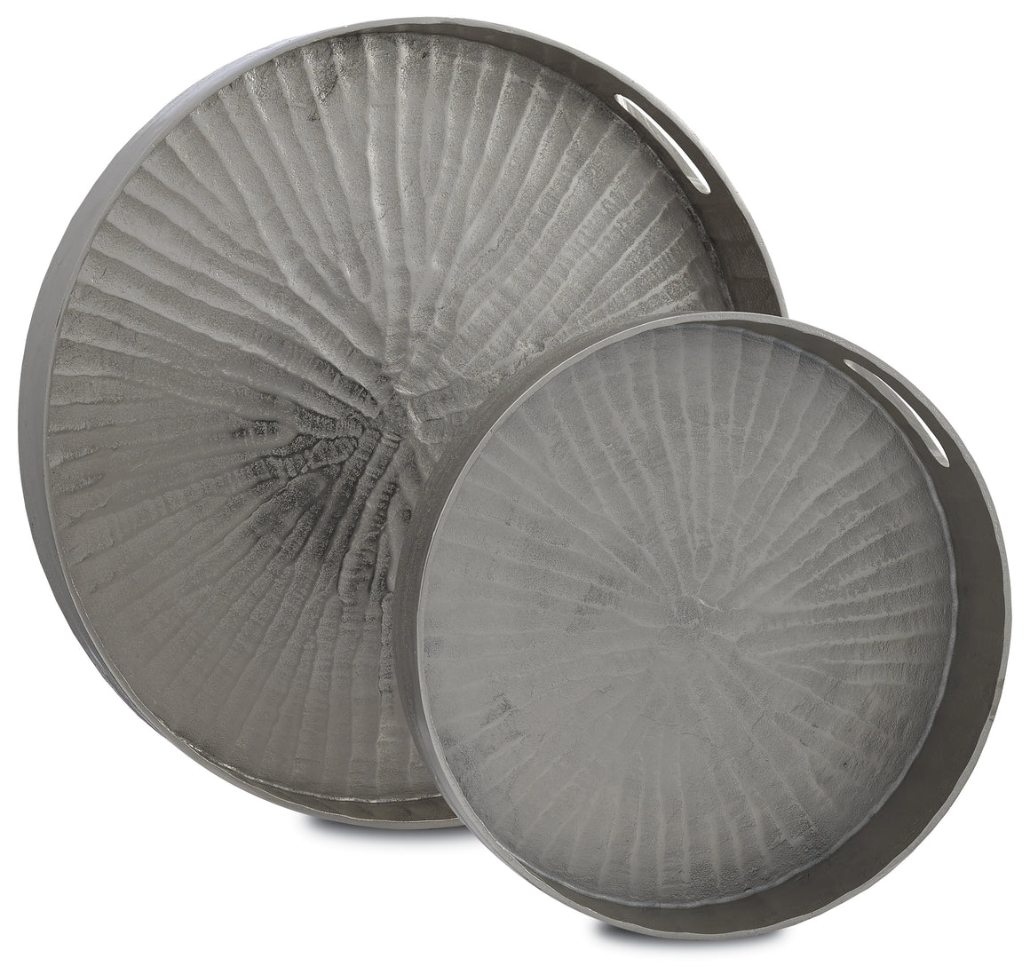 Currey and Company Luca Silver Small, Large Tray