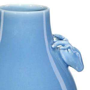 Sky Blue Deer Handles Vase