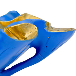 Wrapped Lotus Leaf Lapis Blue Bowl