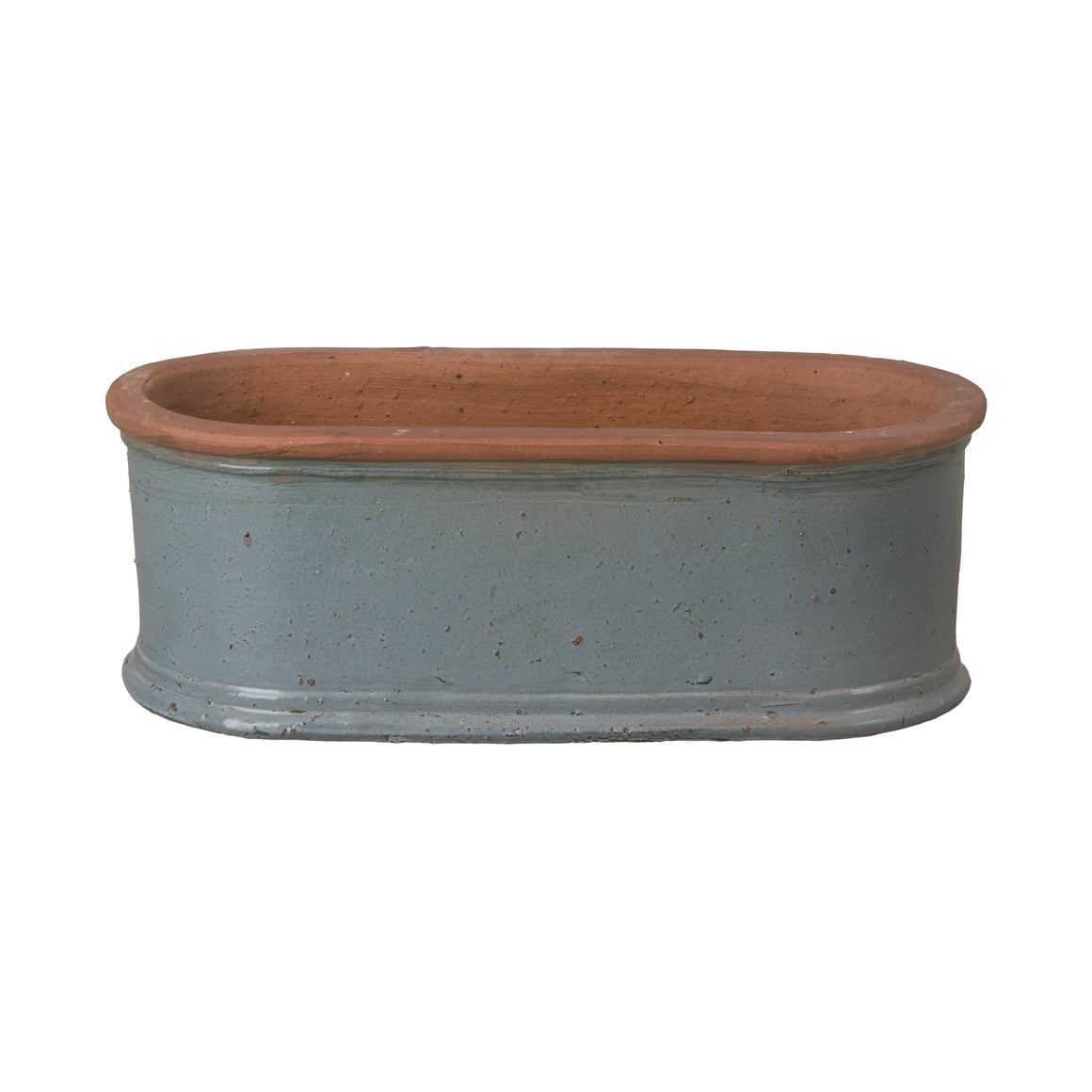 Small Soft Blue Oval Window Box