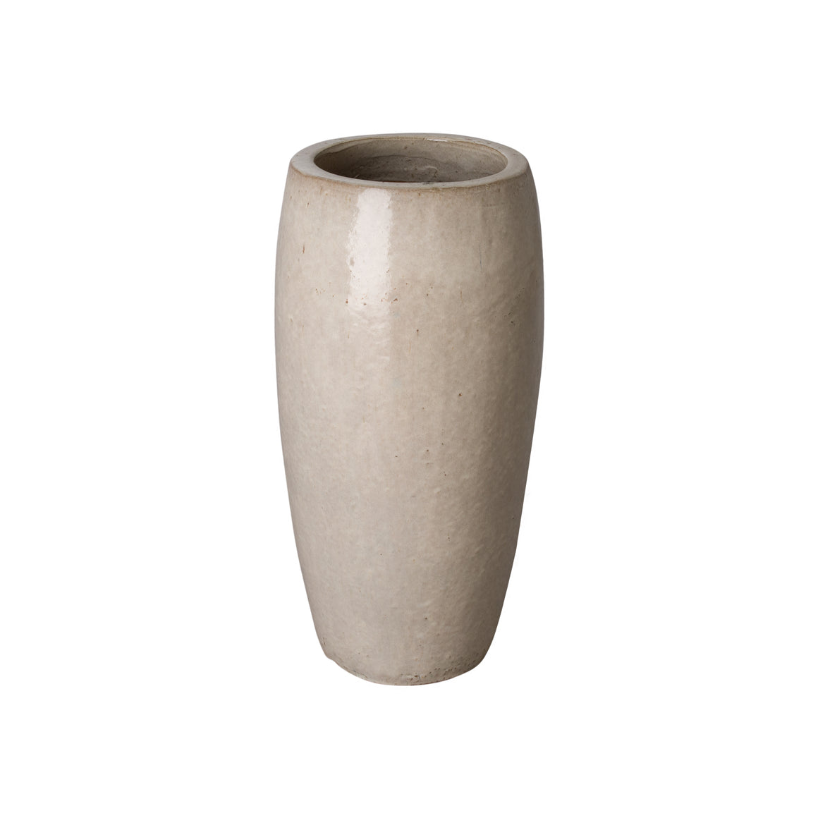 Small Ceramic Jar with a Distressed White Glaze
