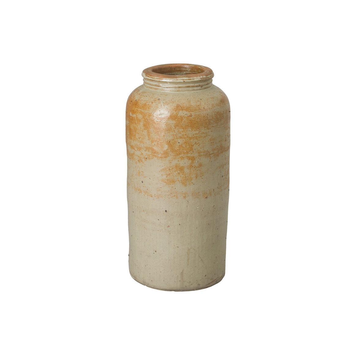 Medium Tall Tropical Sand Heavy Storage Ceramic Jar