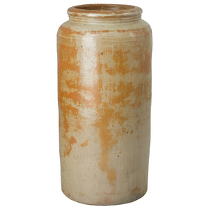 Extra Tall Tropical Sand Heavy Storage Ceramic Jar