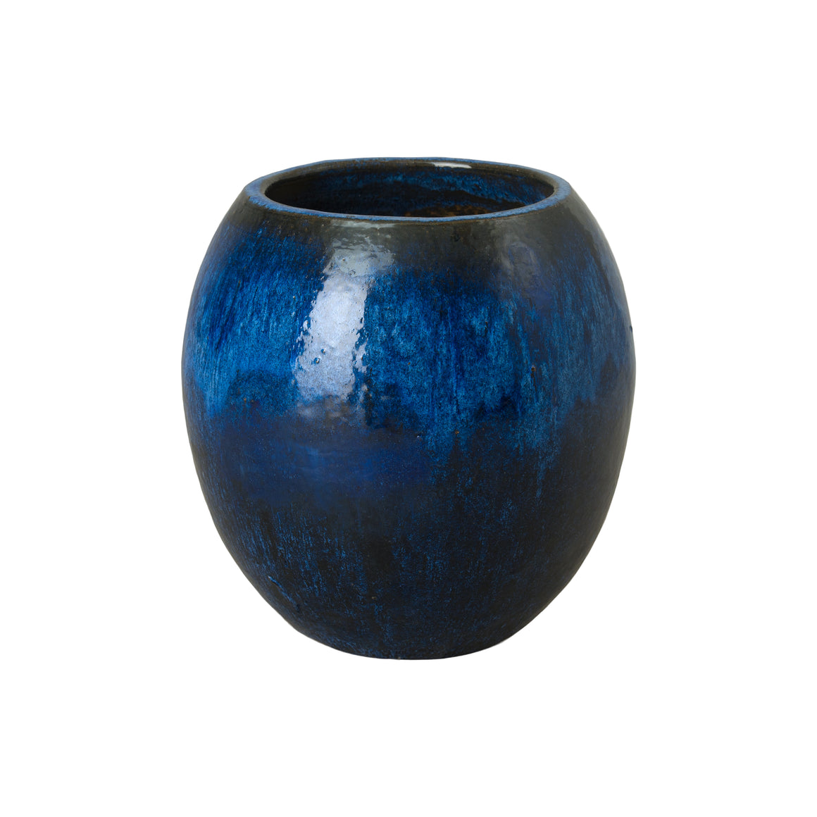 Small Ceramic Ball Planter – Blue