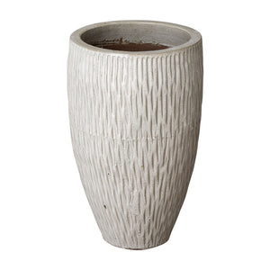 Medium Textured Tapering Planter – Distressed White