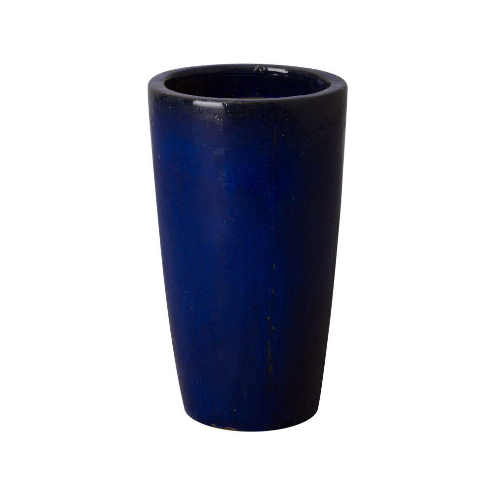 Tall Cylinder Planter - Dark Blue