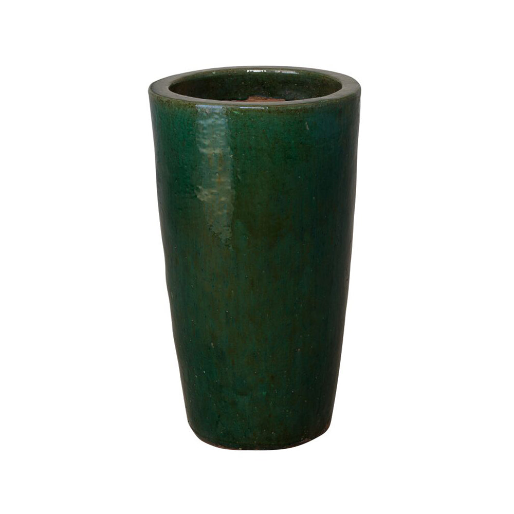 cylinder plant pot Tall Cylinder Planter - Dark Green