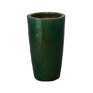 Tall Cylinder Planter - Dark Green