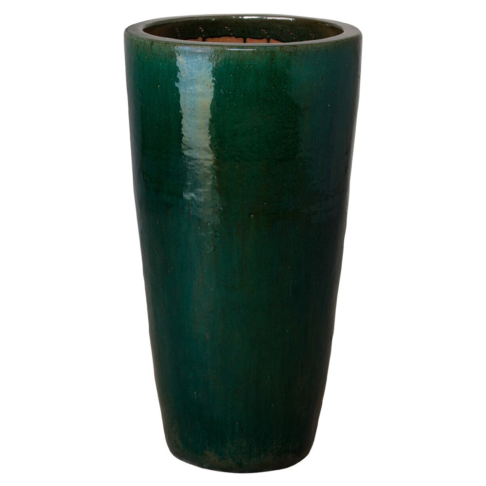 large cylinder plant pot Large Tall Cylinder Planter - Dark Green