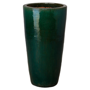 Large Tall Cylinder Planter - Dark Green