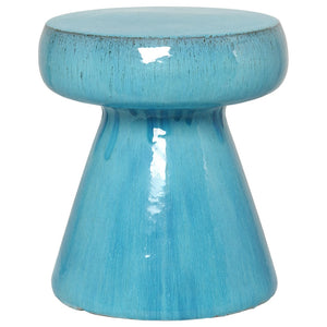 Mushroom Garden Stool - Blue