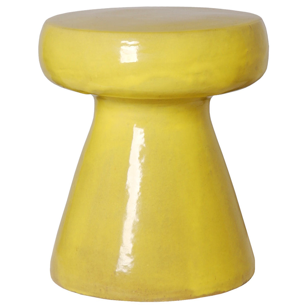 Mushroom Garden Stool - Yellow