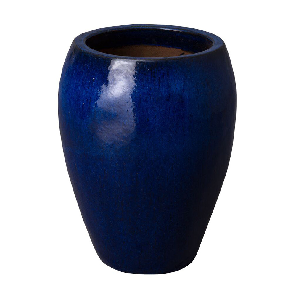Small Round Tapered Planter - Cobalt Blue