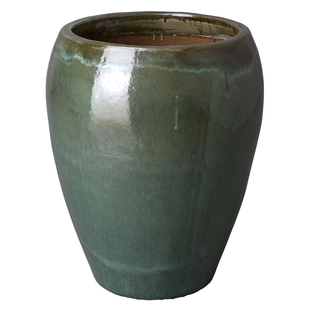 Large Round Tapered Planter - Tea Green