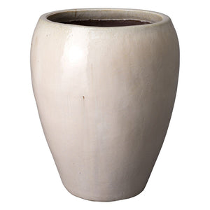 Large Round Tapered Planter - White