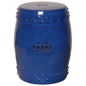Large Prosperity Garden Stool - Blue