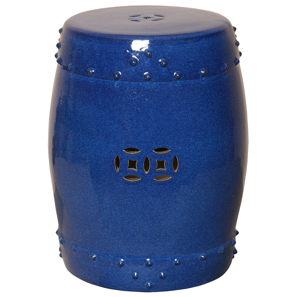 Large Prosperity Garden Stool - Blue