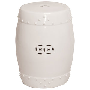 Large Prosperity Garden Stool - White