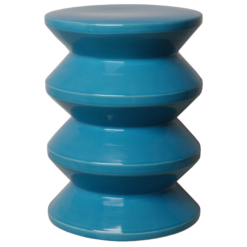Accordion Garden Stool Turquoise Scenario Home